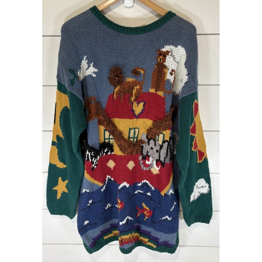 Vintage Arlando 90's Noah's Ark Women's Sweater Size Extra Large XL Original